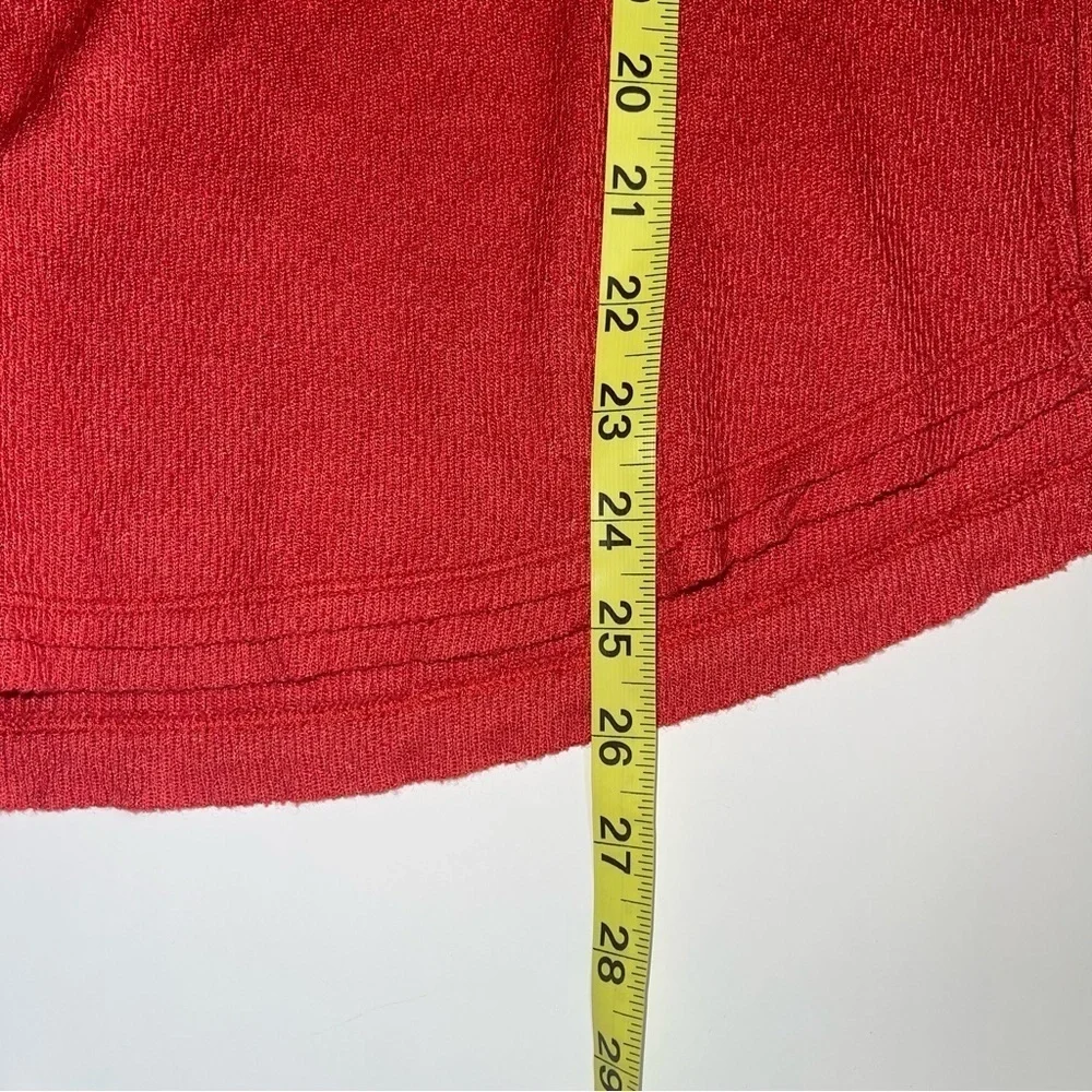 Free People We The Free Waffle Knit Tunic Top Solid Red Oversized Xsmall Women’s